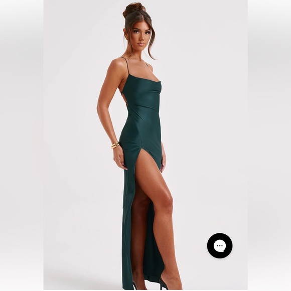 NWT BABYBOO MISHA MAXI DRESS - EMERALD Sz: M - Picture 5 of 15